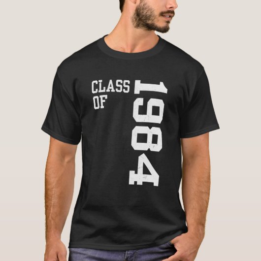 Retro-klasse van 1984 Senior High School Reunion V T-shirt (Voorkant)