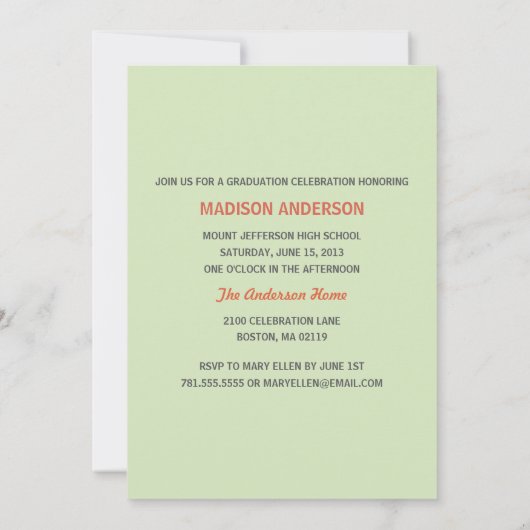 RETRO-KLASSE VAN 2013 | AFSTUDEREN INVITATIE KAART (Achterkant)