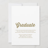 Retro Klasse van 2024 Gouden Foto Afstuderen Kaart (Achterkant)