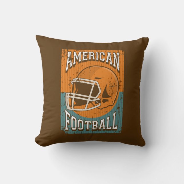 Retro  Klassiek Amerikaans Football Kussen (Voorkant)