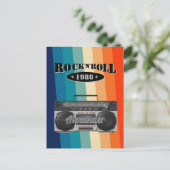 Retro klassiek, boetscapsule, rockmuziek,  briefkaart (Staand voorkant)