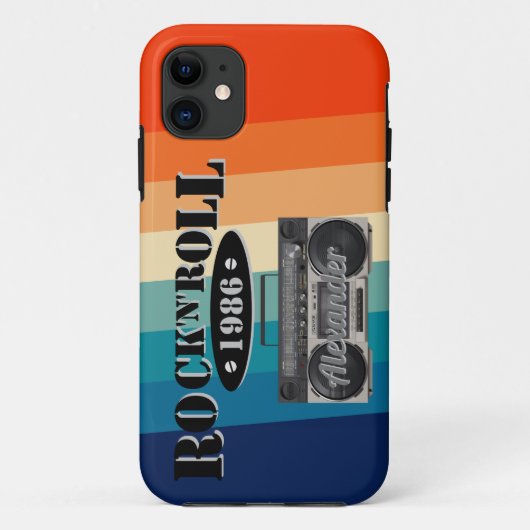 Retro klassiek, boetscapsule, rockmuziek,  Case-Mate iPhone case (Achterkant)