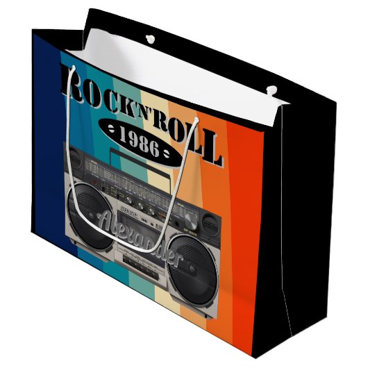 Retro klassiek, boetscapsule, rockmuziek, groot cadeauzakje (Voorkant Gekanteld)