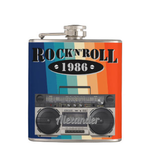 Retro klassiek, boetscapsule, rockmuziek, heupfles