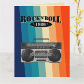 Retro klassiek, boetscapsule, rockmuziek, kaart (Gele Bloem)