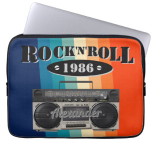 Retro klassiek, boetscapsule, rockmuziek,  laptop sleeve