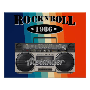Retro klassiek, boetscapsule, rockmuziek,  perfect poster