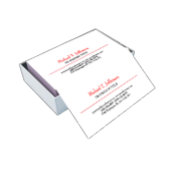 Retro Klassiek Elegant Eenvoudig Rood Wit Visitekaartje