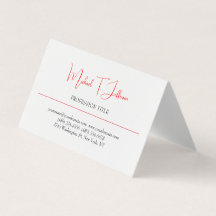 Retro Klassiek Elegant Eenvoudig Rood Wit