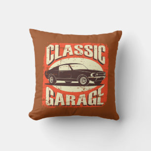 Retro  Klassiek Garage Sinaasappel Kussen