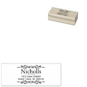 Retro Klassiek Retouradres Rubberstempel (Gestempeld)