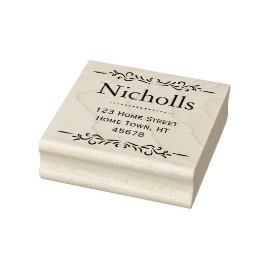 Retro Klassiek Retouradres Rubberstempel (Stempel)