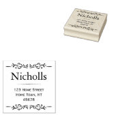Retro Klassiek Retouradres Rubberstempel (Gestempeld)