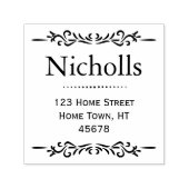 Retro Klassiek Retouradres Zelfinktende Stempel (Design)