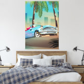 Retro Klassieke Auto Canvas Afdruk (Insitu (Slaapkamer))