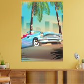 Retro Klassieke Auto Canvas Afdruk (Insitu (Woonkamer))