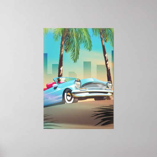 Retro Klassieke Auto Canvas Afdruk (Voorkant)