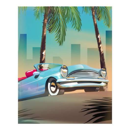 Retro Klassieke Auto Foto Afdruk (Voorkant)