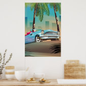 Retro Klassieke Auto Poster (Keuken)
