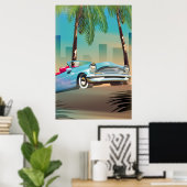 Retro Klassieke Auto Poster (Thuiskantoor)