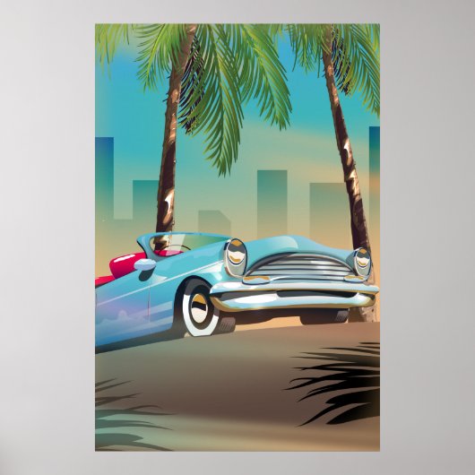 Retro Klassieke Auto Poster (Voorkant)