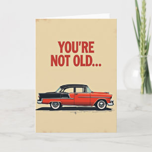 Retro Klassieke Auto Verjaardagskaart Kaart