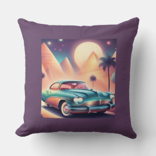 Retro Klassieke Auto Vintage Wegreis Avontuur Kussen