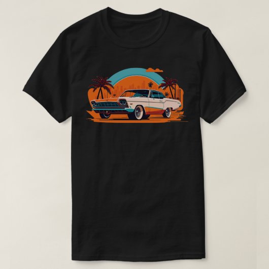 Retro klassieke auto's t-shirt (Design voorkant)