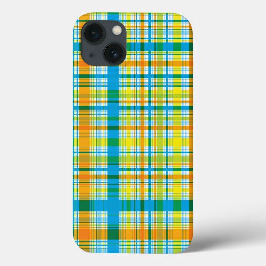 Retro Klassieke Blauwe Plaid controleert het Case-Mate iPhone Case (Achterkant)