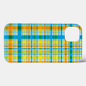 Retro Klassieke Blauwe Plaid controleert het Case-Mate iPhone Case (Achterkant (horizontaal))