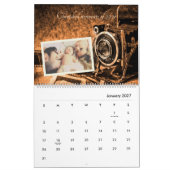 retro klassieke camera rustige familie kalender (Jan 2027)