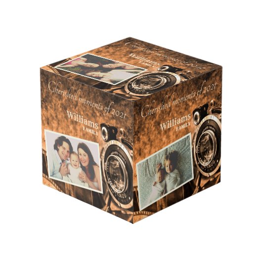 retro klassieke camera rustige familie kubus (Voorkant hoekig)