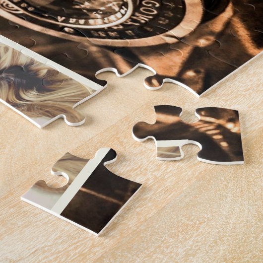  retro klassieke camera rustige familie legpuzzel (Zijkant)