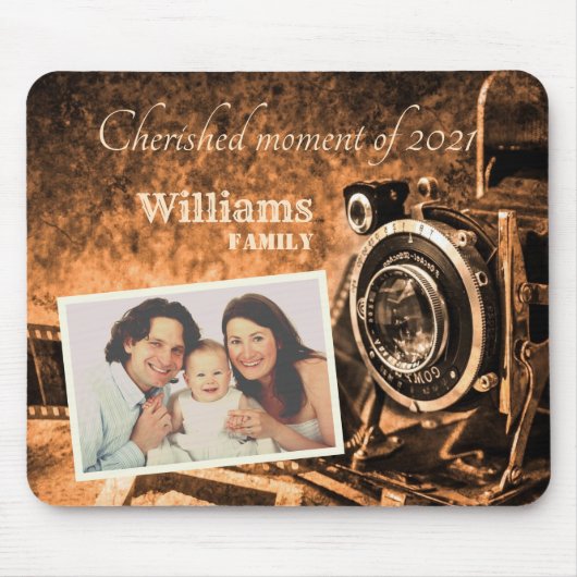  retro klassieke camera rustige familie muismat (Voorkant)