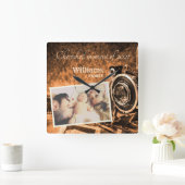  retro klassieke camera rustige familie  vierkante klok (Huis)