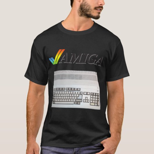  retro klassieke computer Amiga 80s nerd T-shirt (Voorkant)