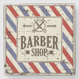 Retro , klassieke, eenvoudige streepjeswinkel stenen onderzetter
