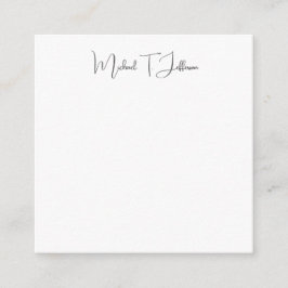 Retro Klassieke Elegante Plain Eenvoudig Grijs Wit Informatiekaartje