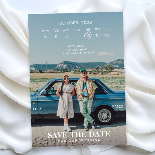 Retro klassieke foto save the date
