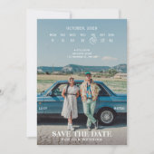 Retro klassieke foto save the date (Voorkant)