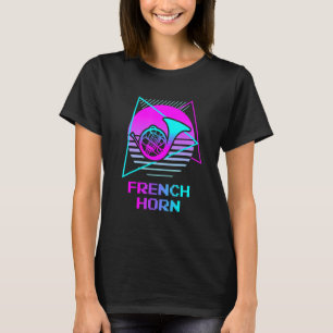 Retro klassieke Franse Horn Player Instrumen T-shirt
