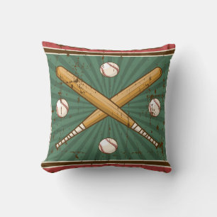 Retro klassieke groene Baseball Bats Kussen