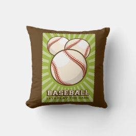 Retro  Klassieke Grunge Green Baseball Kussen