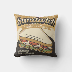 Retro Klassieke Grunge Sandwich Kussen