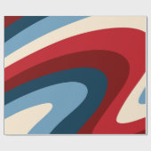 Retro klassieke jaren '70 wervelingen cadeaupapier (Vlak)