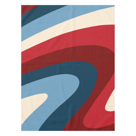 Retro klassieke jaren '70 wervelingen tafelkleed (Voorkant)