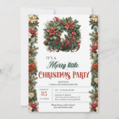  retro klassieke kerstkrans kaart (Voorkant)