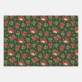Retro klassieke kerstvakantie patroon inpakpapier vel (Voorkant 2)