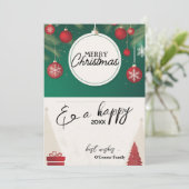 Retro klassieke kerstversieringen Vakantie Kaarten (Staand voorkant)