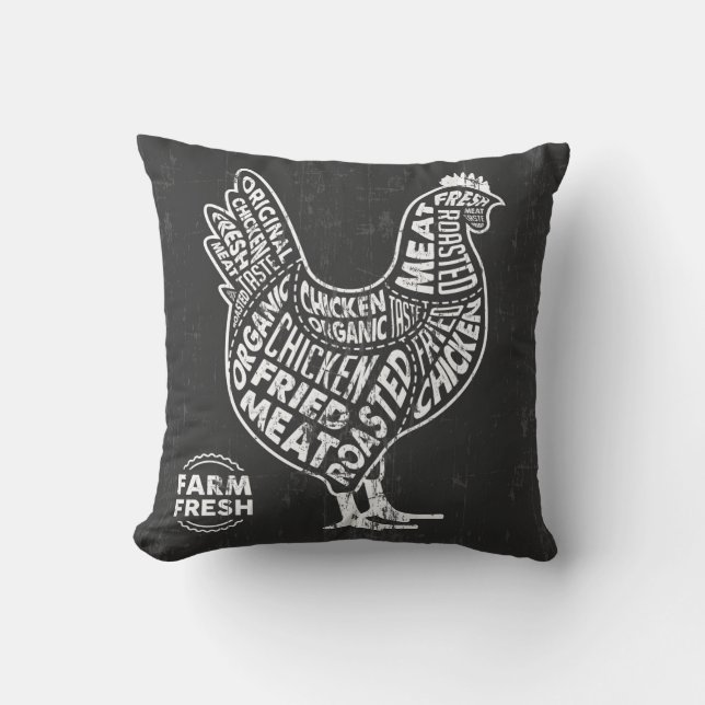 Retro  Klassieke kippenvel Kussen (Voorkant)